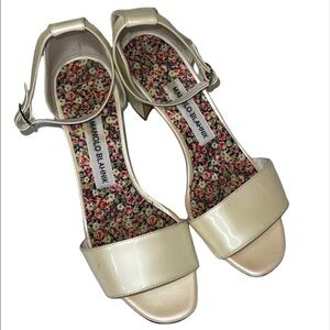 Manolo Blahink Open Toe Heels Size 35 1/2